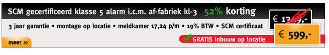 prijs autoalarm klasse 5 met af-fabriek klasse 3 alarm