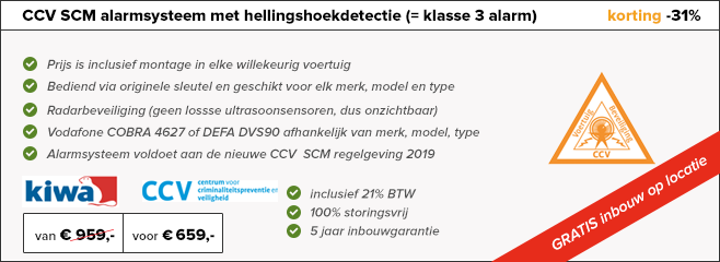 ccv scm alarmsysteem met hellingshoekdetectie autoalarm