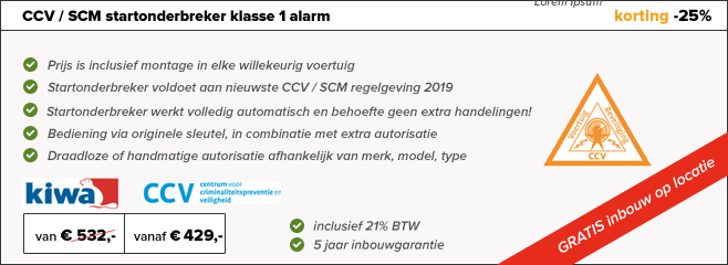 CCV SCM startonderbreker klasse 1 autoalarm