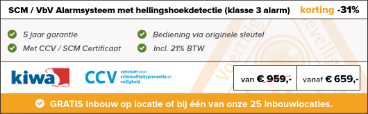 CCV SCM alarmsysteem met hellingshoekdetectie klasse 3