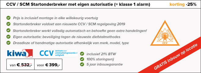CCV SCM startonderbreker klasse 1 autoalarm