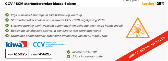 autoalarm klasse 1 aanbieding