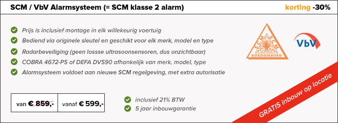 autoalarm klasse 2 aanbieding