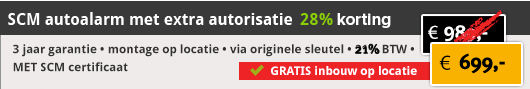 aanbieding autoalarm hybride klasse 3