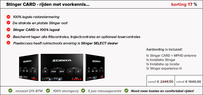 stinger card aanbieding