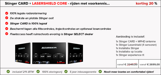 stinger card lasershield aanbieding